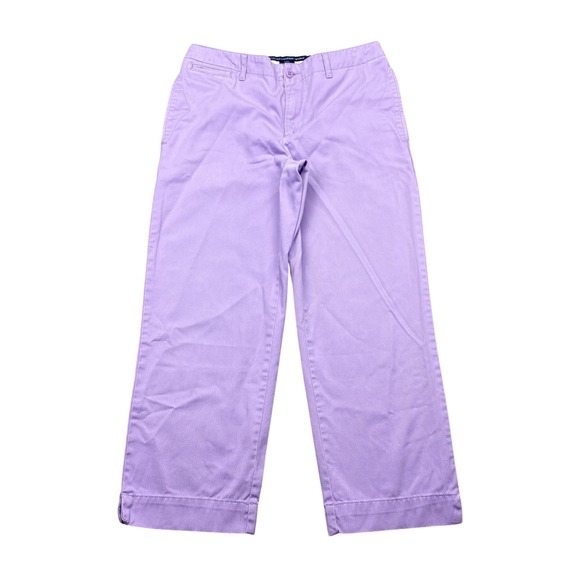 Ralph Lauren Sport Pants - Ralph Lauren Sport Women Lavender Purple Cotton Cropped Chino Pant Sz 4 Fits 28"
